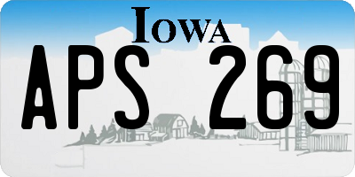 IA license plate APS269