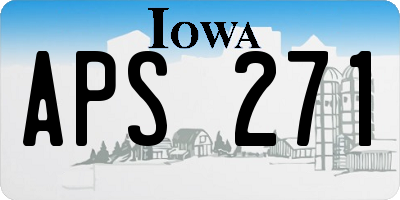 IA license plate APS271