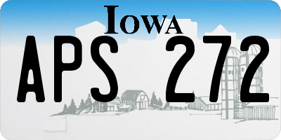 IA license plate APS272