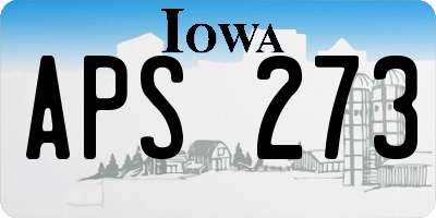 IA license plate APS273