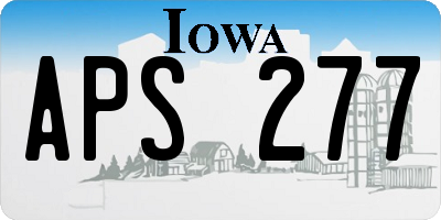 IA license plate APS277