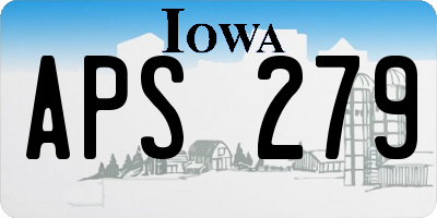 IA license plate APS279