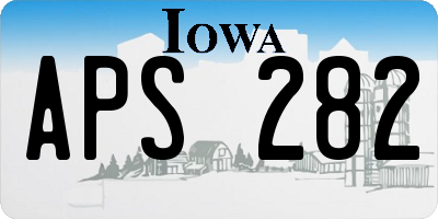 IA license plate APS282