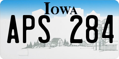IA license plate APS284
