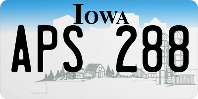 IA license plate APS288