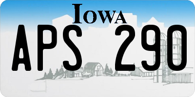 IA license plate APS290