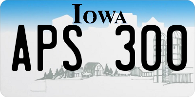 IA license plate APS300