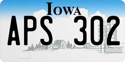 IA license plate APS302