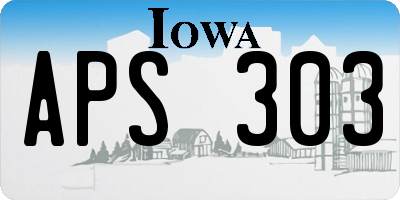 IA license plate APS303