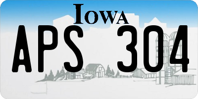 IA license plate APS304