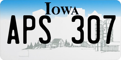 IA license plate APS307