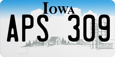 IA license plate APS309