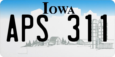 IA license plate APS311