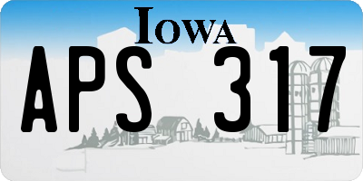 IA license plate APS317