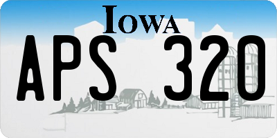 IA license plate APS320