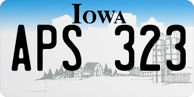 IA license plate APS323