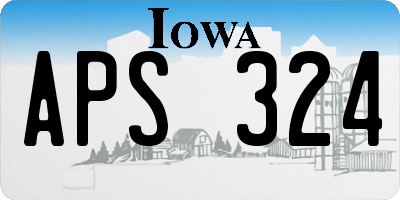 IA license plate APS324