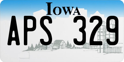 IA license plate APS329