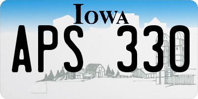 IA license plate APS330