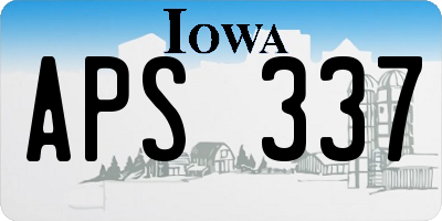 IA license plate APS337