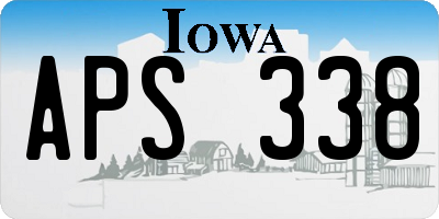 IA license plate APS338