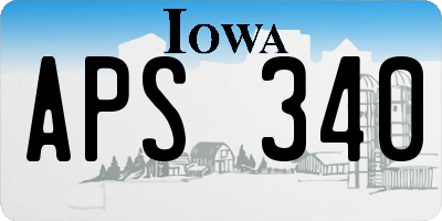 IA license plate APS340