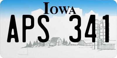 IA license plate APS341
