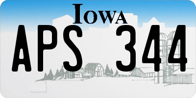 IA license plate APS344