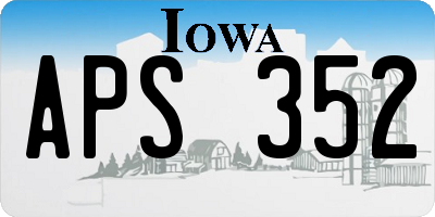 IA license plate APS352