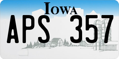 IA license plate APS357