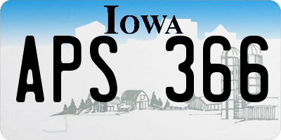 IA license plate APS366