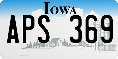 IA license plate APS369