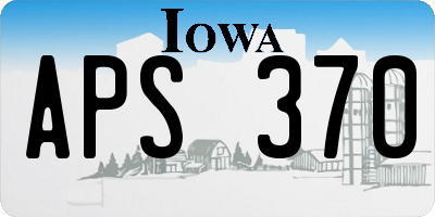 IA license plate APS370