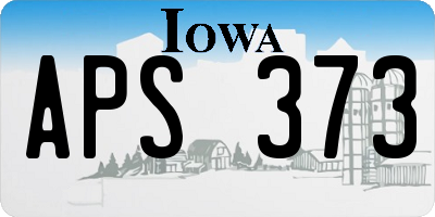 IA license plate APS373