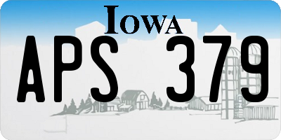 IA license plate APS379