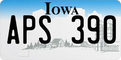 IA license plate APS390