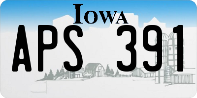 IA license plate APS391