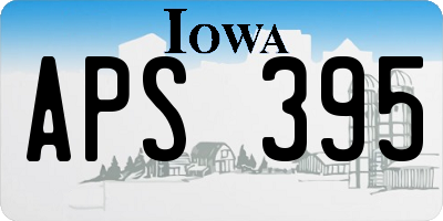 IA license plate APS395