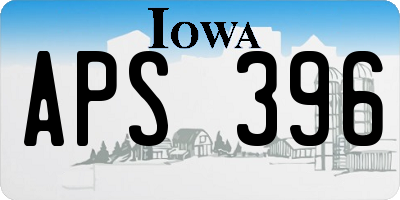 IA license plate APS396