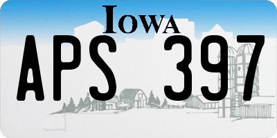 IA license plate APS397