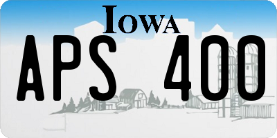 IA license plate APS400