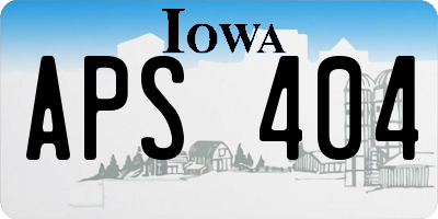 IA license plate APS404