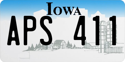 IA license plate APS411