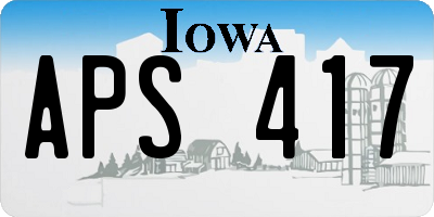 IA license plate APS417