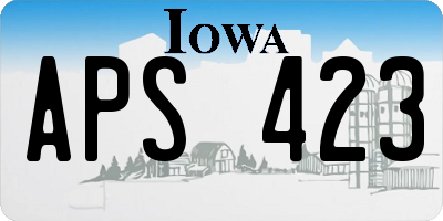 IA license plate APS423