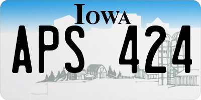 IA license plate APS424
