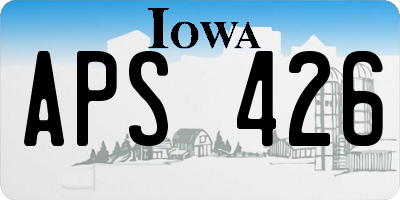 IA license plate APS426