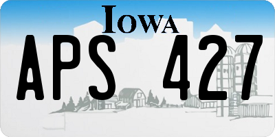 IA license plate APS427