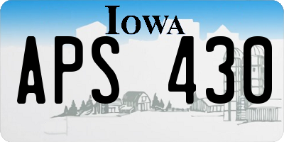 IA license plate APS430