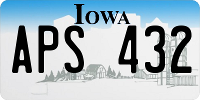 IA license plate APS432